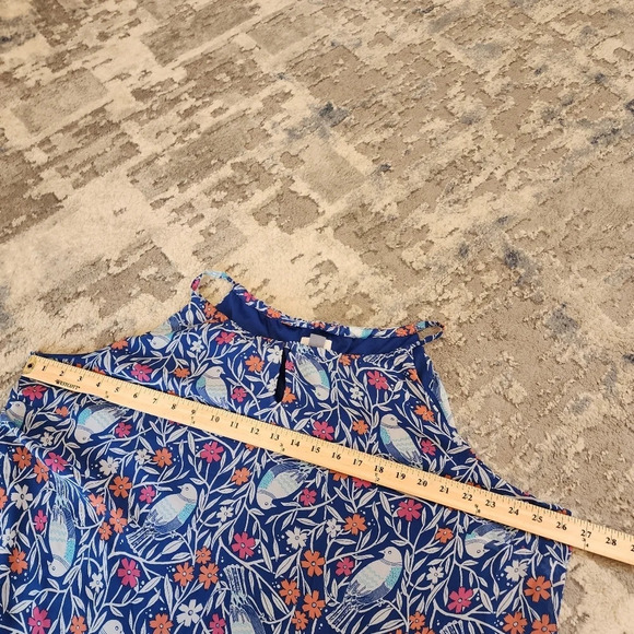 Old Navy Bird Sleeveless maxi dress. Blue Floral. Women's size XXL - Picture 7 of 15